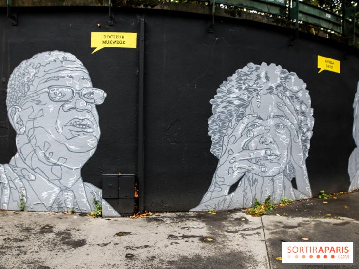 Mur des droits humains à Paris, nos photos