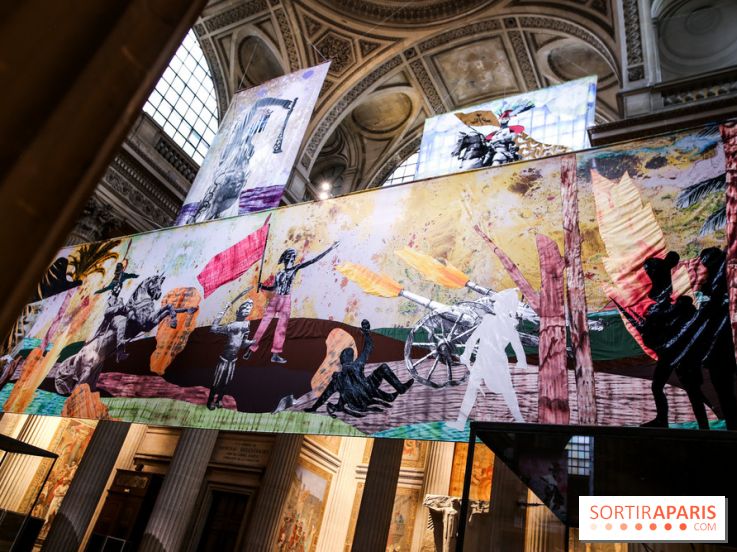 Raphaël Barontini, les photos de son installation monumentale au Panthéon