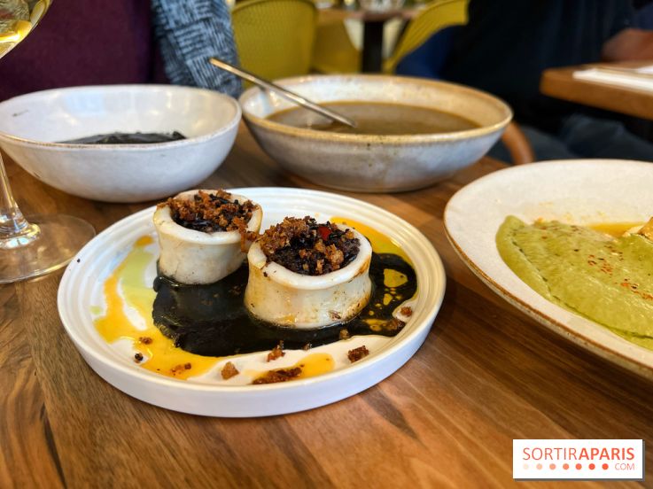 Pagaille - Encornets farcis, riz noir