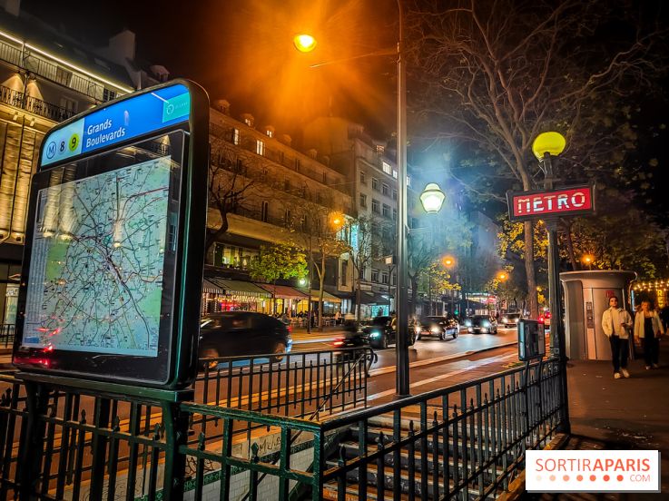 Visuels métro - Grands boulevards ligne 8 ligne 9 nuit