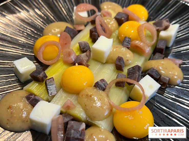 L'Evadé - Poireaux, jaune d'oeuf, cecina, moutarde