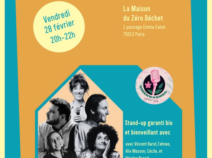 Greenwashing Comedy Club : soirée stand-up écolo à la Maison du Zéro Déchet 
