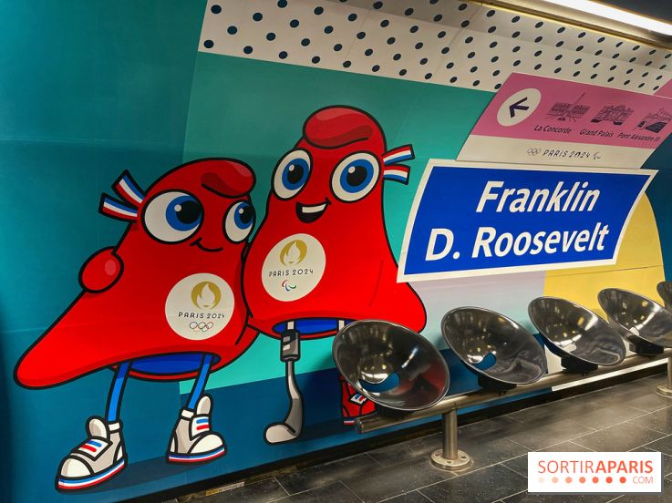Jeux olympiques et paralympiques Paris 2024 - Visuel - métro Roosevelt