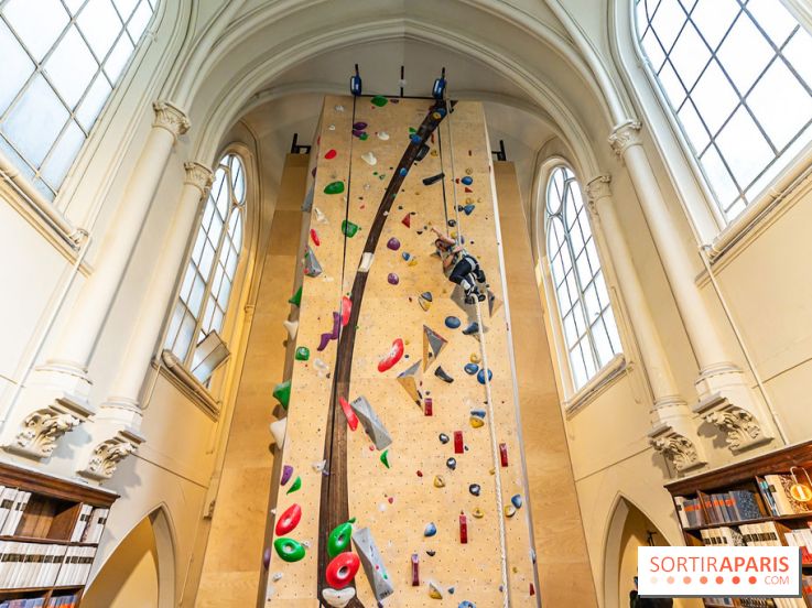 Climbing District Saint-Lazare, la salle d'escalade et espace coworking cachée dans une chapelle -  A7C8025