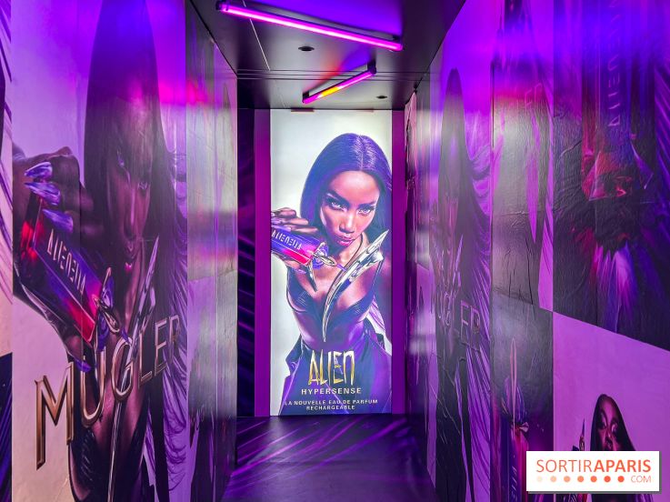 Mugler installe un pop up sensoriel et immersif avec des animations gratuites, à Paris