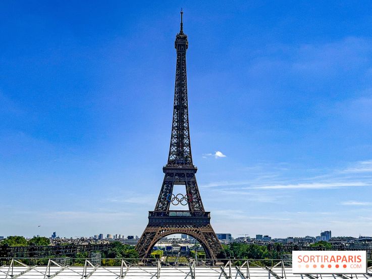 Tour Eiffel anneaux jeux olympiques Paris 2024