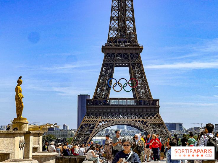 Tour Eiffel anneaux jeux olympiques Paris 2024