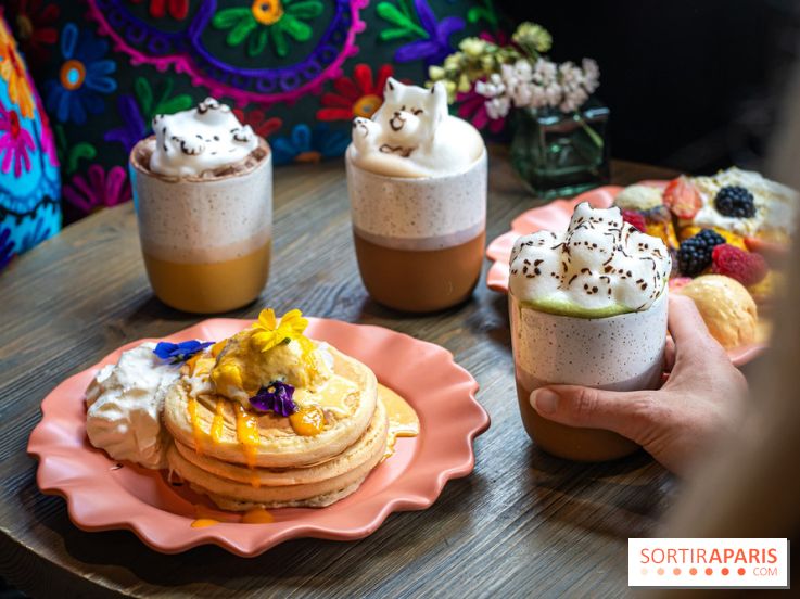 Brunch indien à Paris par Baranaan et Pingwoo -  Indian pancake et latte chat 3D