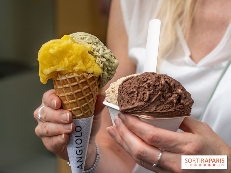 Angiolo, le glacier de Saint-Germain-des-Près - les photos -  pot et cornet