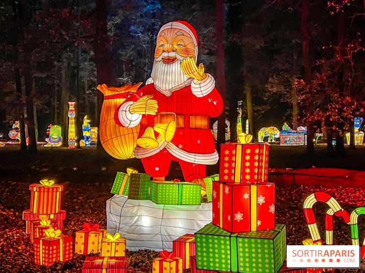 L'Odyssée Lumineuse 2024, le parcours de lumières au Parc Floral - les photos - Père Noël - cadeaux