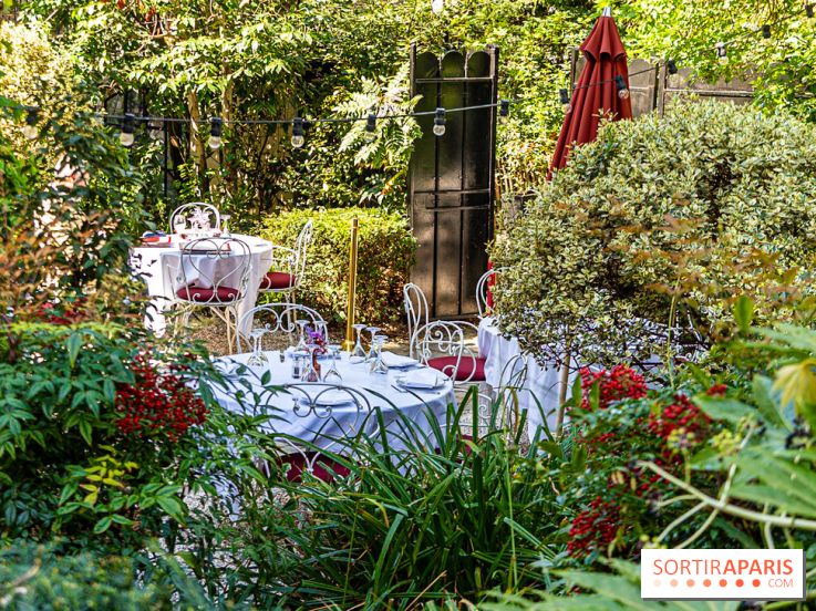 Terrasse de l'Hôtel Particulier, le jardin verdoyant au cœur de Montmartre - photo - A7C06409