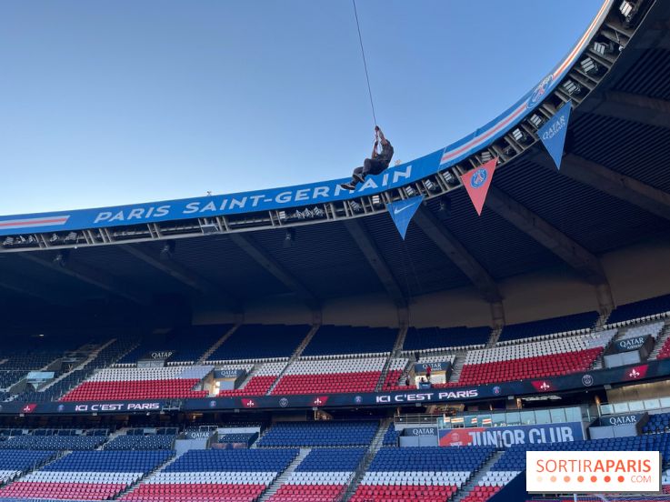 Tyrolienne au Parc des Princes