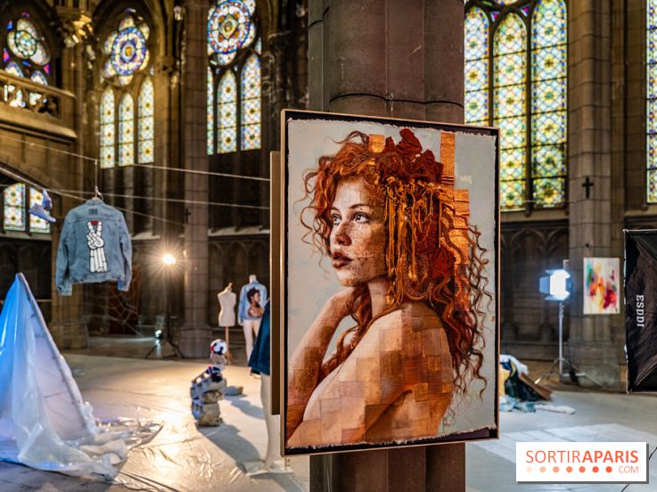 Exposition street-art et mode gratuit dans une chapelle à Paris : à la Croisée des Arts - photos