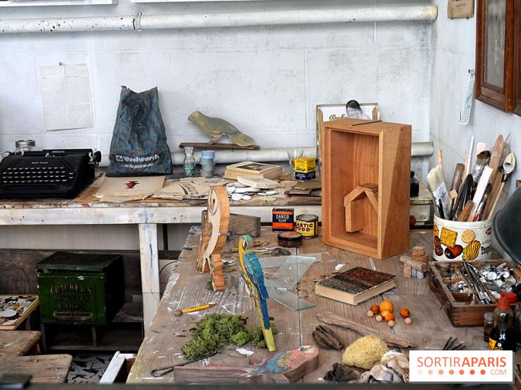 L'atelier de Joseph Cornell recréé par Wes Anderson à la galerie Gagosian