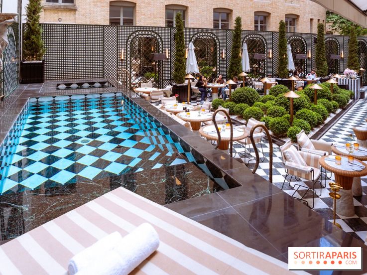 La terrasse jardin du Sax Hotel avec piscine - les photos