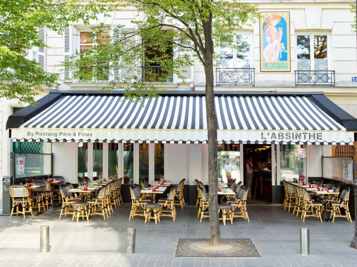 La nouvelle terrasse de l'Absinthe, place du Marché Saint Honoré