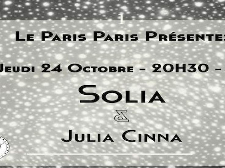 Solia x Julia Cinna en Concert Au Paris Paris Club