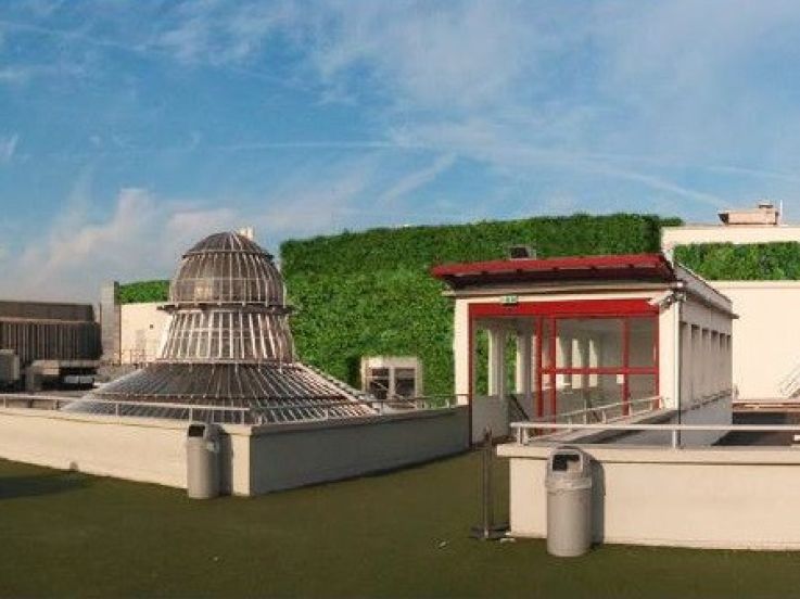 Paris sous les fraises, le toit végétal des Galeries Lafayette