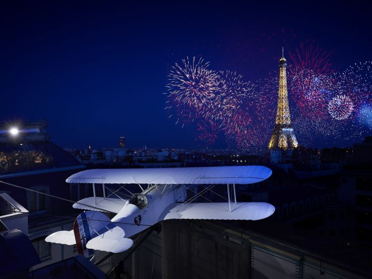 Feu d'artifice du 14 juillet 2017 depuis le rooftop du Peninsula 