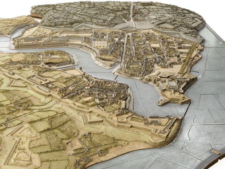 Brest- Vue de la ville depuis le sud-ouest  (C) RMN - © René-Gabriel Ojéda Plan-relief de la ville de Brest