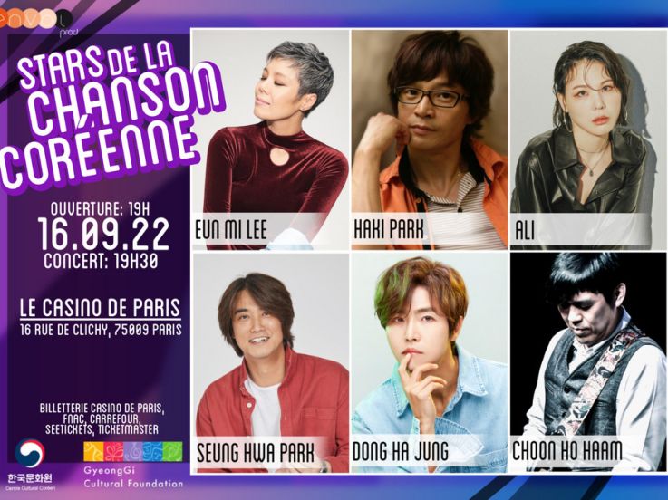 Les stars de la chanson coréenne au Casino de Paris en septembre 2022Kim Min-Ki