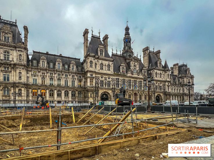 Le parvis de l’Hôtel de Ville de Paris se transforme en forêt urbaine, les premiers arbres plantés !