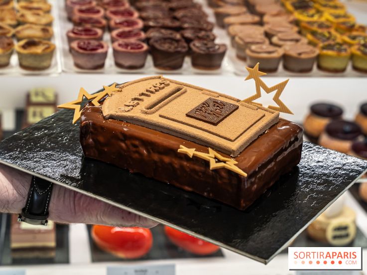 La Bûche de Noël de Christophe Michalak 2025 : la Boite aux lettres façon chocolat Dubaï