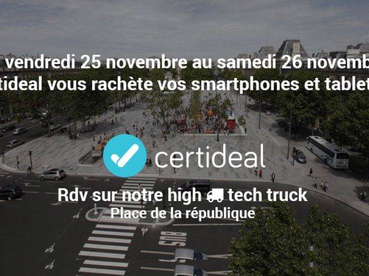 Le High-Tech Truck Place de la République pour revendre ses appareils 