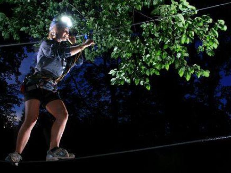 Nocturne au Sherwood Parc, l'accrobranche de nuit !