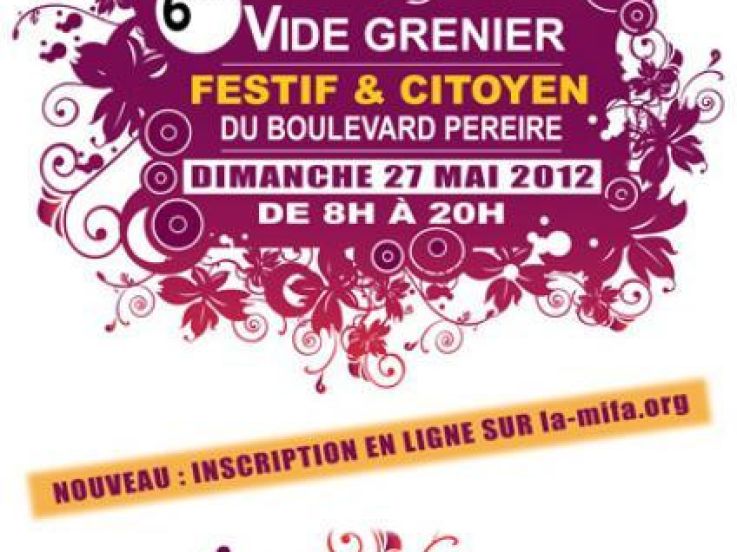 Le 6e Vide Grenier Festif et Cotoyen du Boulevard Pereire