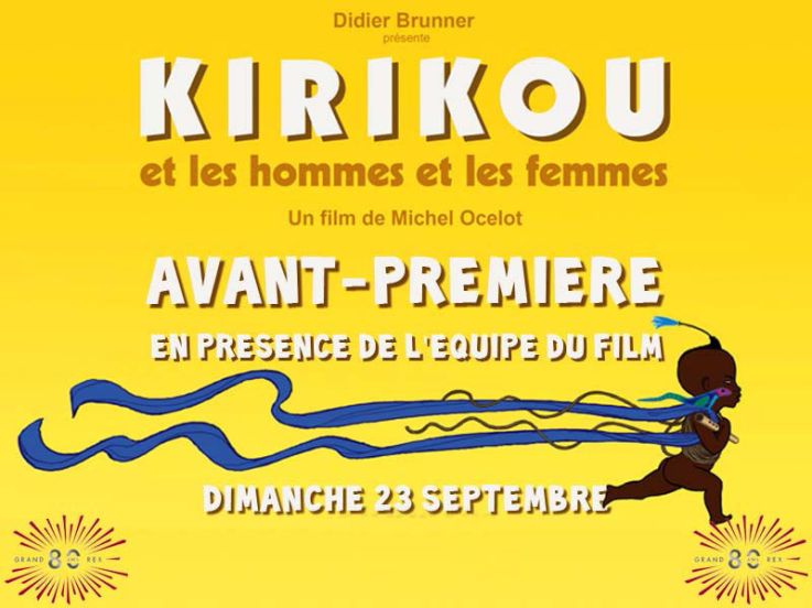Kirikou, les hommes et les femmes en avant-première au Grand Rex