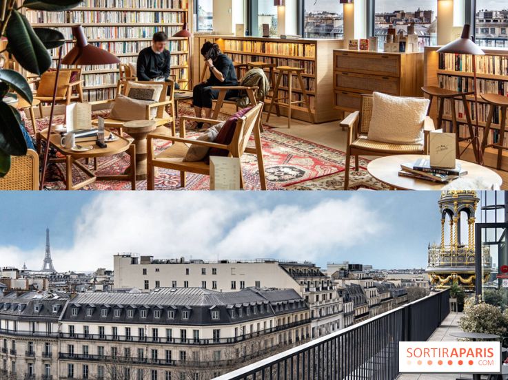 Le Bar Perché : un bar littéraire & sa terrasse avec vue se hisse au 7e étage du Printemps Haussmann