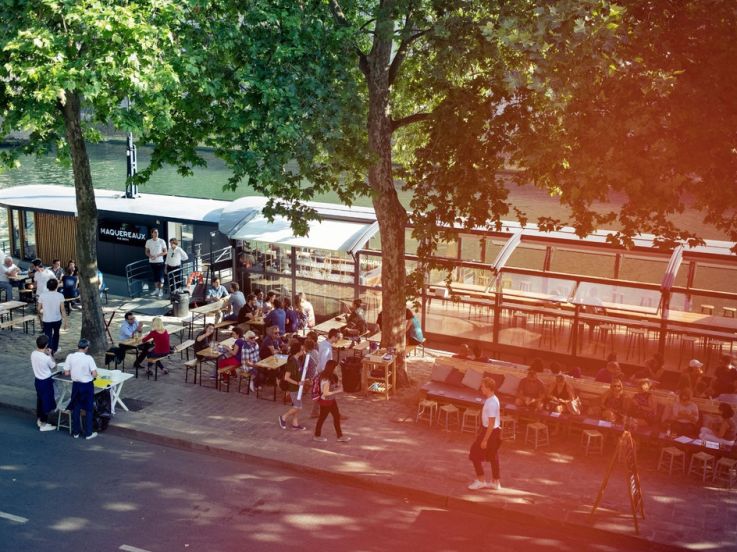 Les Maquereaux à Paris : la terrasse iodée sur le rivage du Parc Rives de Seine