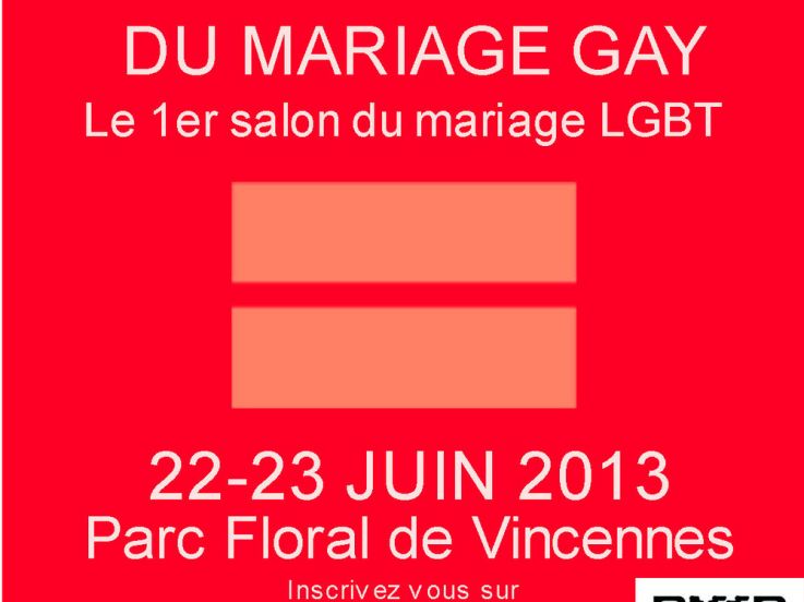 Salon du Mariage Gay au Parc Floral de Paris