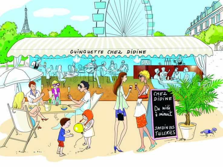 la Guinguette chez Didine aux Tuileries