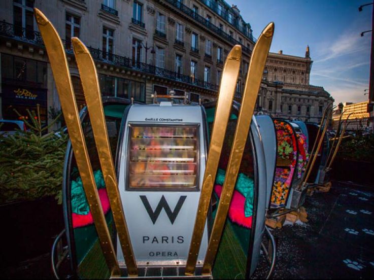 Station de ski éphémère au W Paris-Opéra