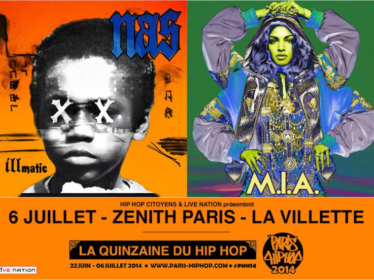 Festival Paris Hip Hop 2014 : Nas et M.I.A en concert au Zénith de Paris 