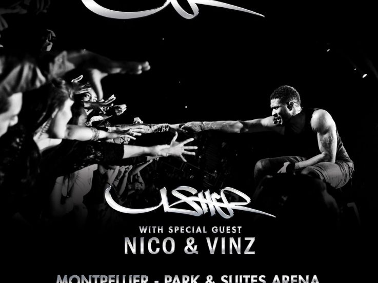 Usher en concert au Zénith de Paris en février 2015