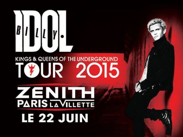 Billy Idol en concert au Zénith de Paris en juin 2015