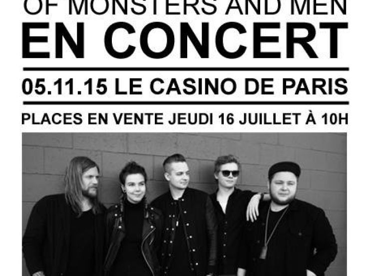 Of Monsters And Men en concert au Casino de Paris en novembre 2015