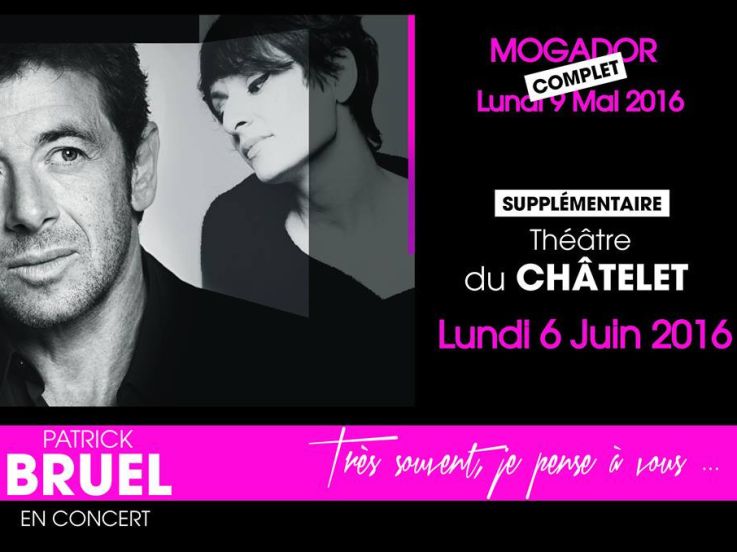 Patrick Bruel en concert au Théâtre du Châtelet de Paris en juin 2016