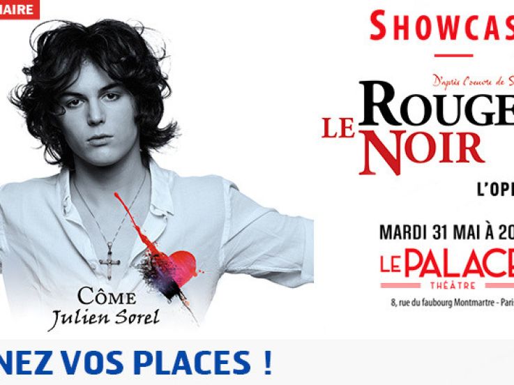 Showcase de la comédie musicale Le Rouge et le Noir au Palace