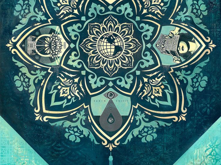 Exposition "Earth Crisis" by Shepard Fairey à la Galerie Itinerrance 