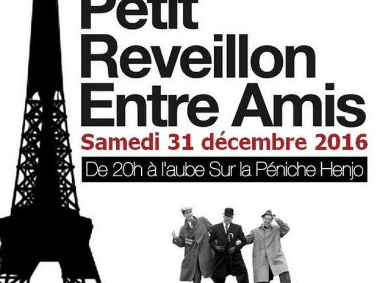Réveillon 2017 à Paris : Petit Réveillon entre amis à la Péniche Henjo