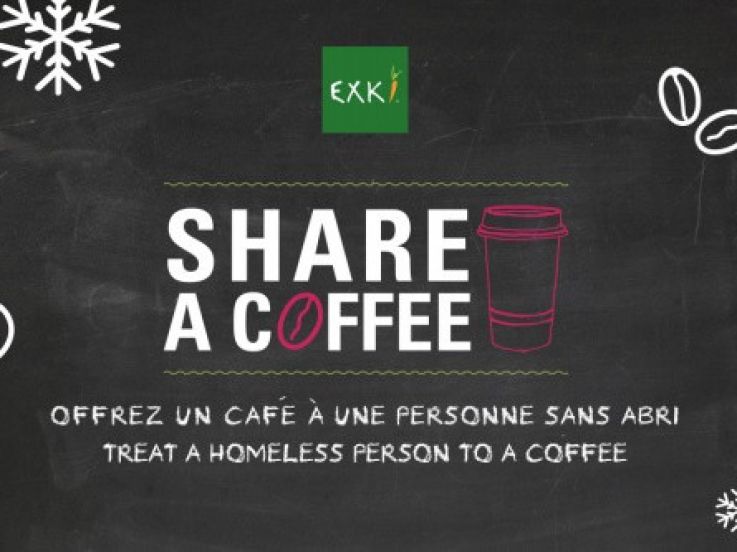 "Share a coffee" : EXKi offre un café pour les plus démunis