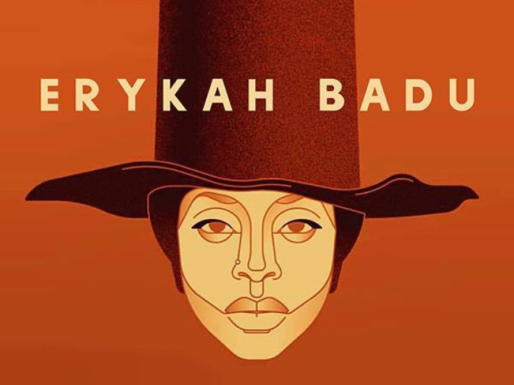 Erykah Badu en concert au Palais des Congrès de Paris en juillet 2017