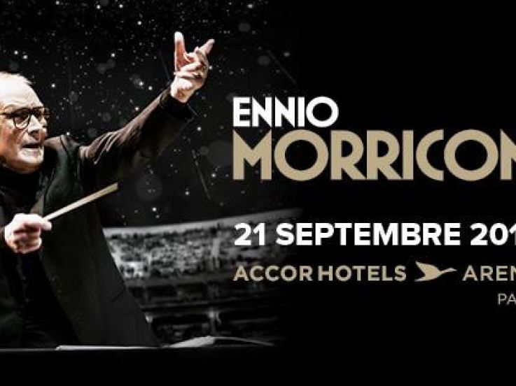 Ennio Morricone en concert à l'Arena Bercy de Paris en septembre 2017