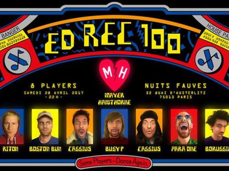 ED REC 100 Release PARTY avec Cassius, Para One, Busy P, Riton au Club Nuits Fauves