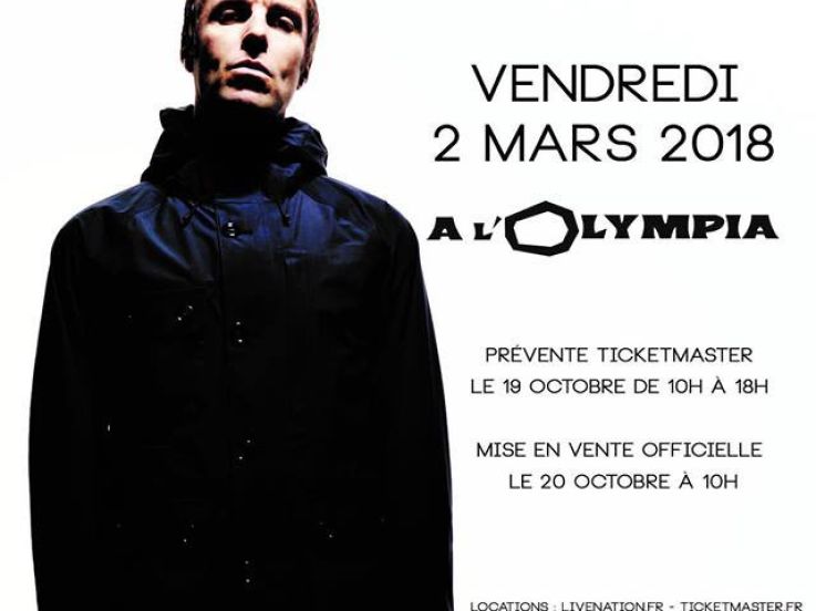 Liam Gallagher en concert à l’Olympia de Paris en mars 2018