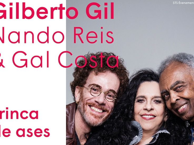 Gilberto Gil, Nando Reis et Gal Costa en concert à La Seine Musicale en mars 2018